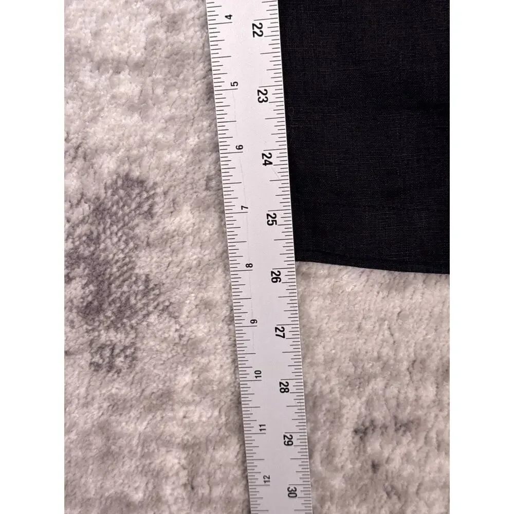Quince 100% European Linen Tapered Ankle Pants XS Womens Black Pull On